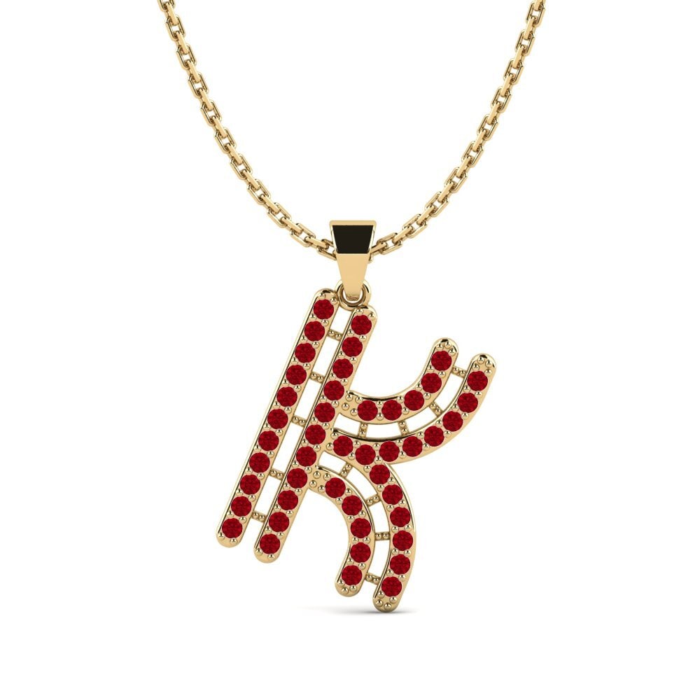 Roter Zirkonia Damen anhänger Iribil - K
