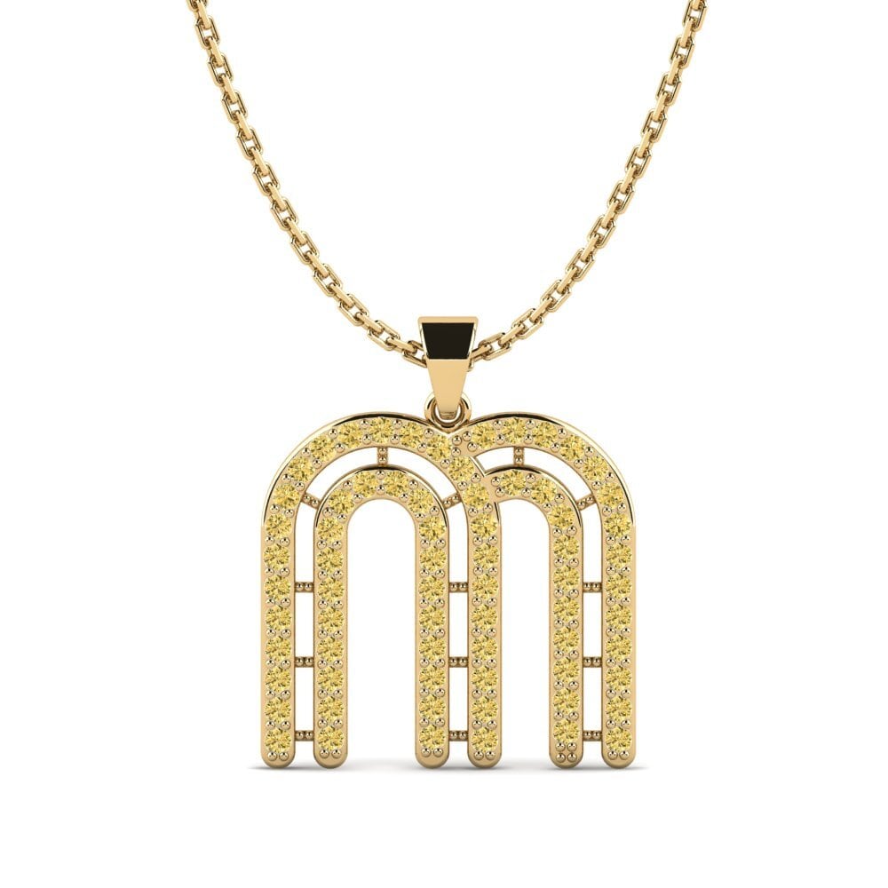 Gelber Diamant Damen anhänger Iribil - M