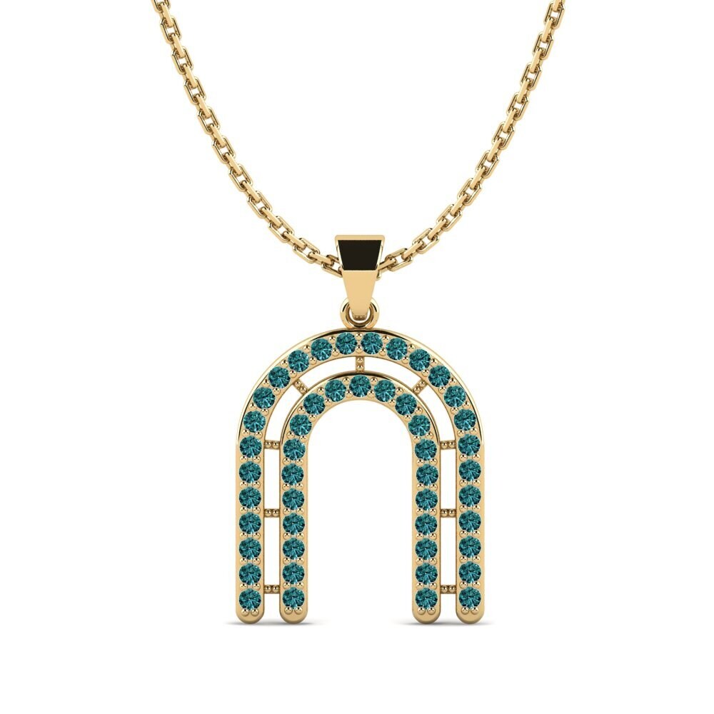 Blauer Diamant Damen anhänger Iribil - N