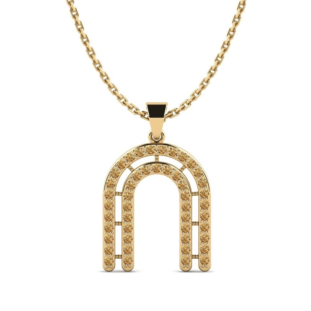 Brauner Diamant Damen anhänger Iribil - N