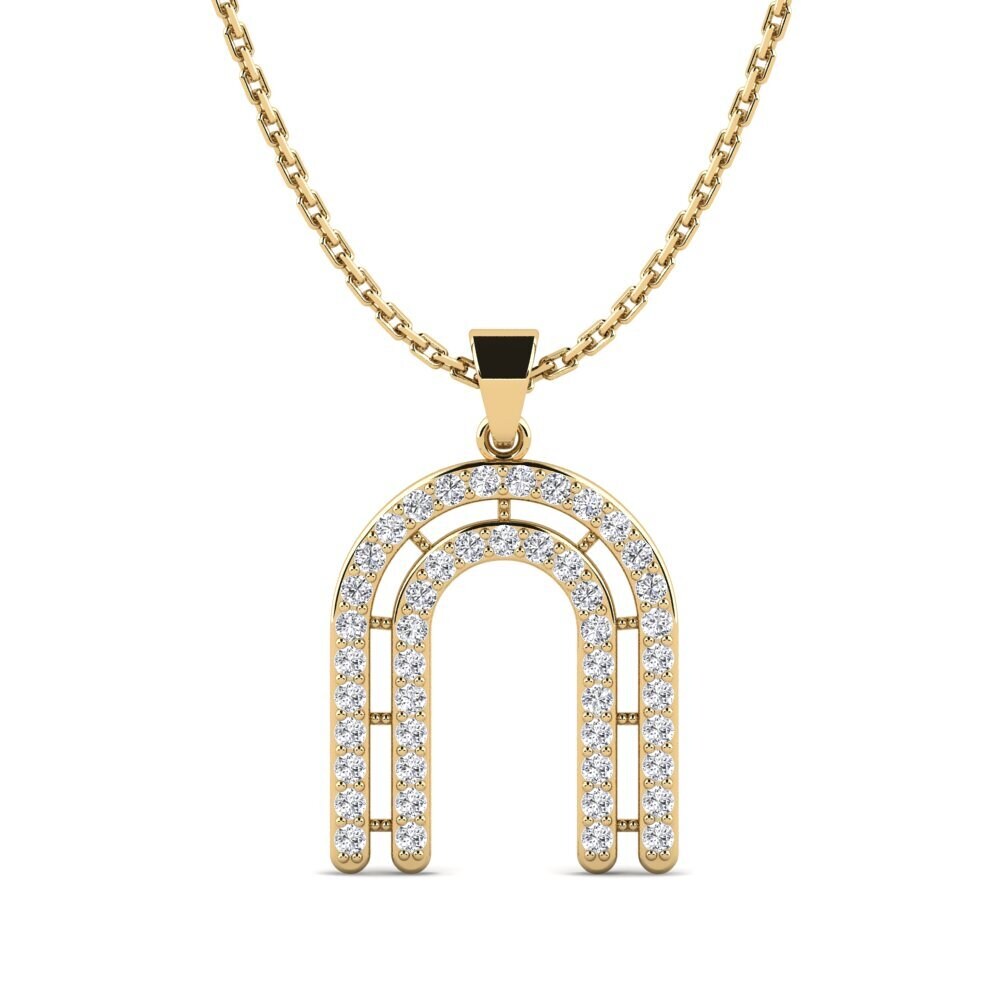 Labor-gezüchteter Diamant Damen anhänger Iribil - N