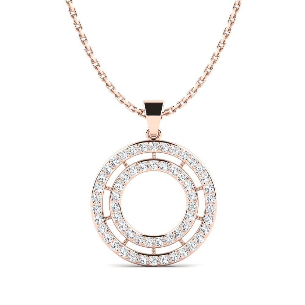 Rotgold 585 Damen anhänger Iribil - O