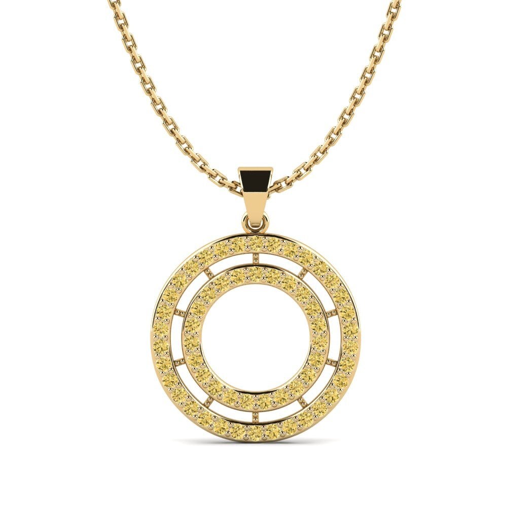 Gelber Diamant Damen anhänger Iribil - O