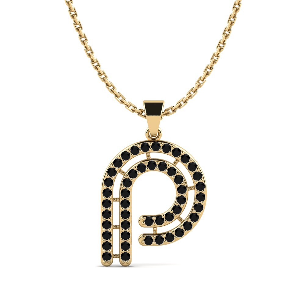 Schwarzer Onyx Damen anhänger Iribil - P