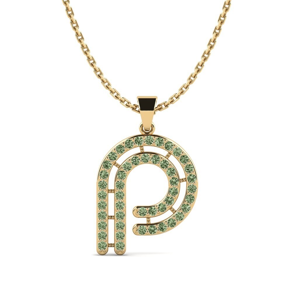 Grüner Diamant Damen anhänger Iribil - P