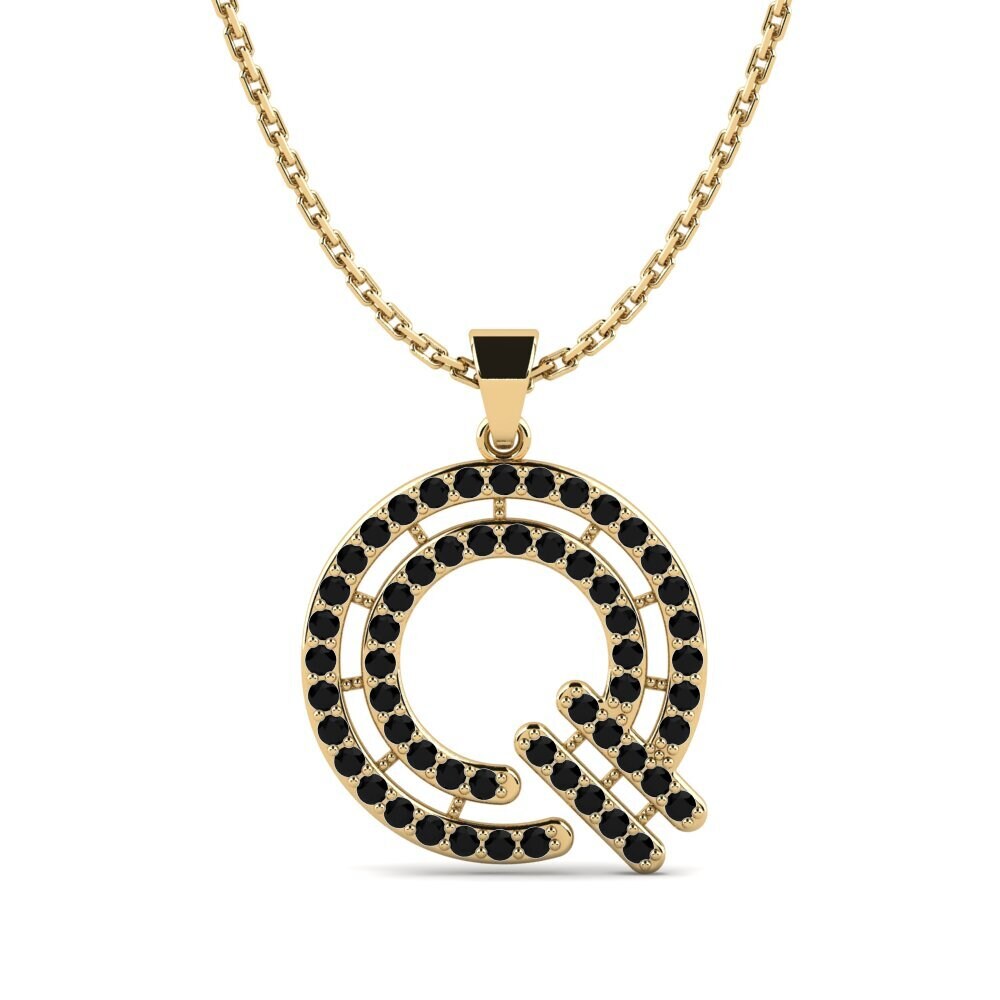 Schwarzer Diamant Damen anhänger Iribil - Q
