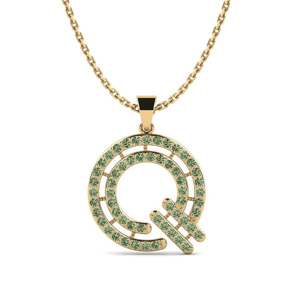Grüner Diamant Damen anhänger Iribil - Q