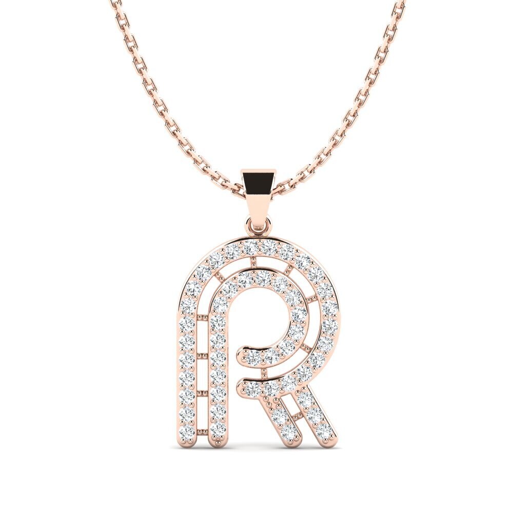 Rotgold 585 Damen anhänger Iribil - R