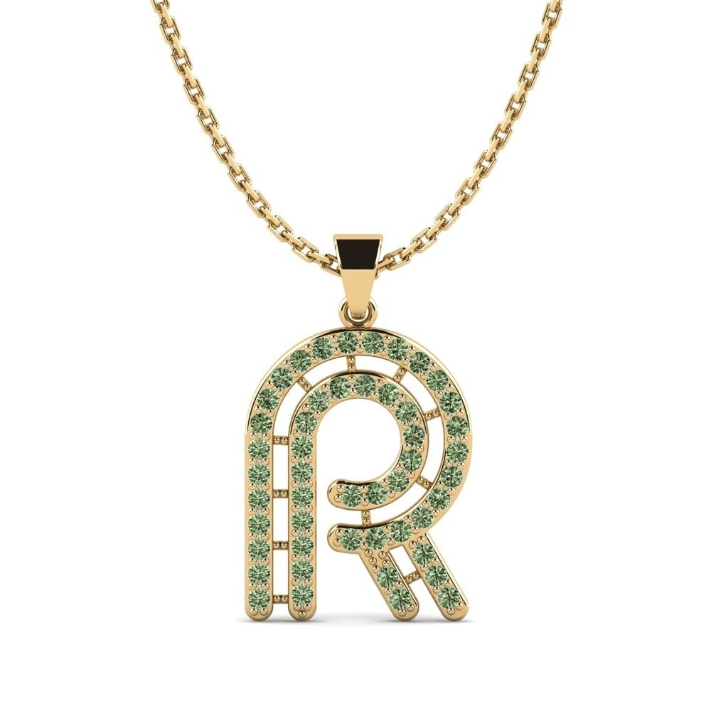 Grüner Diamant Damen anhänger Iribil - R