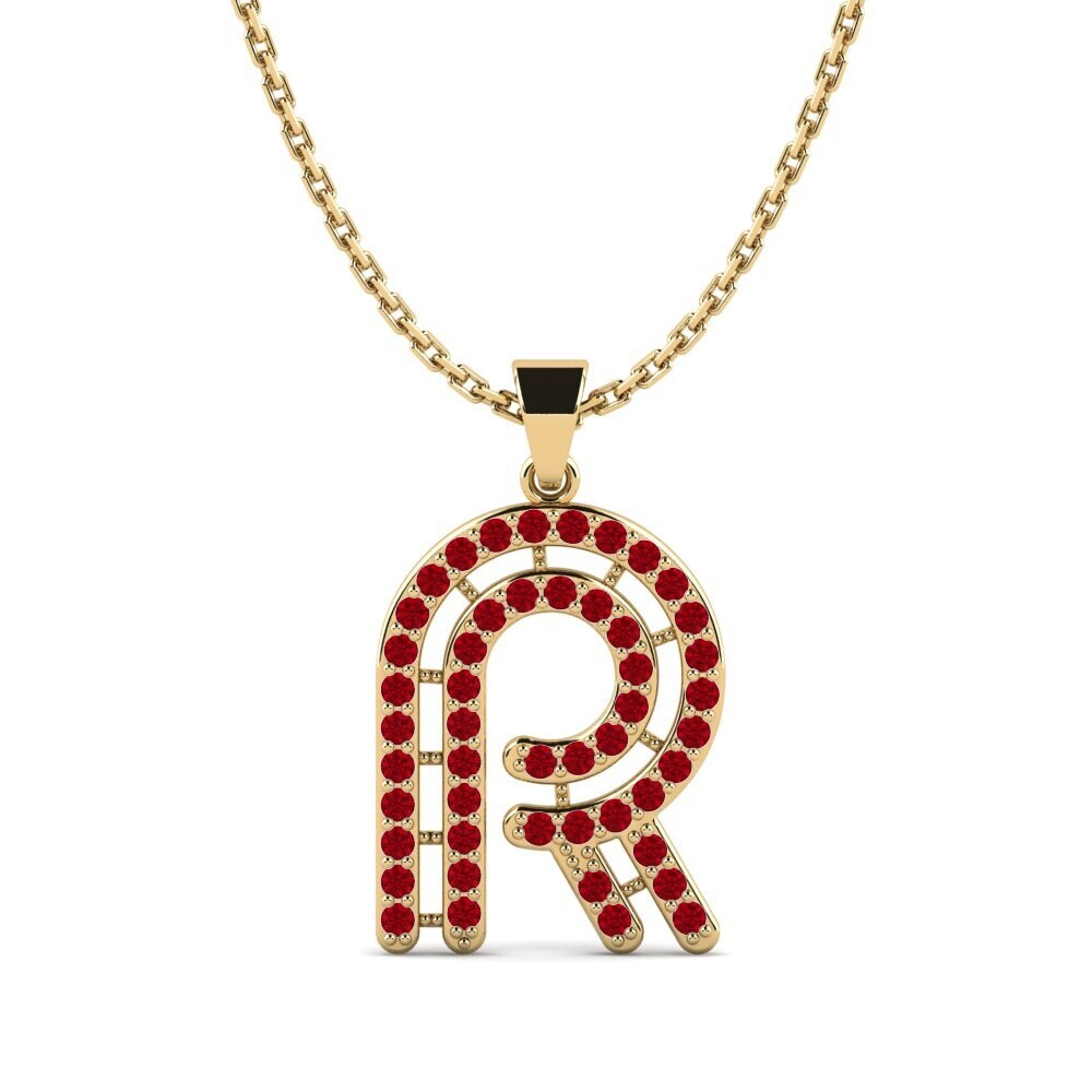 Roter Zirkonia Damen anhänger Iribil - R