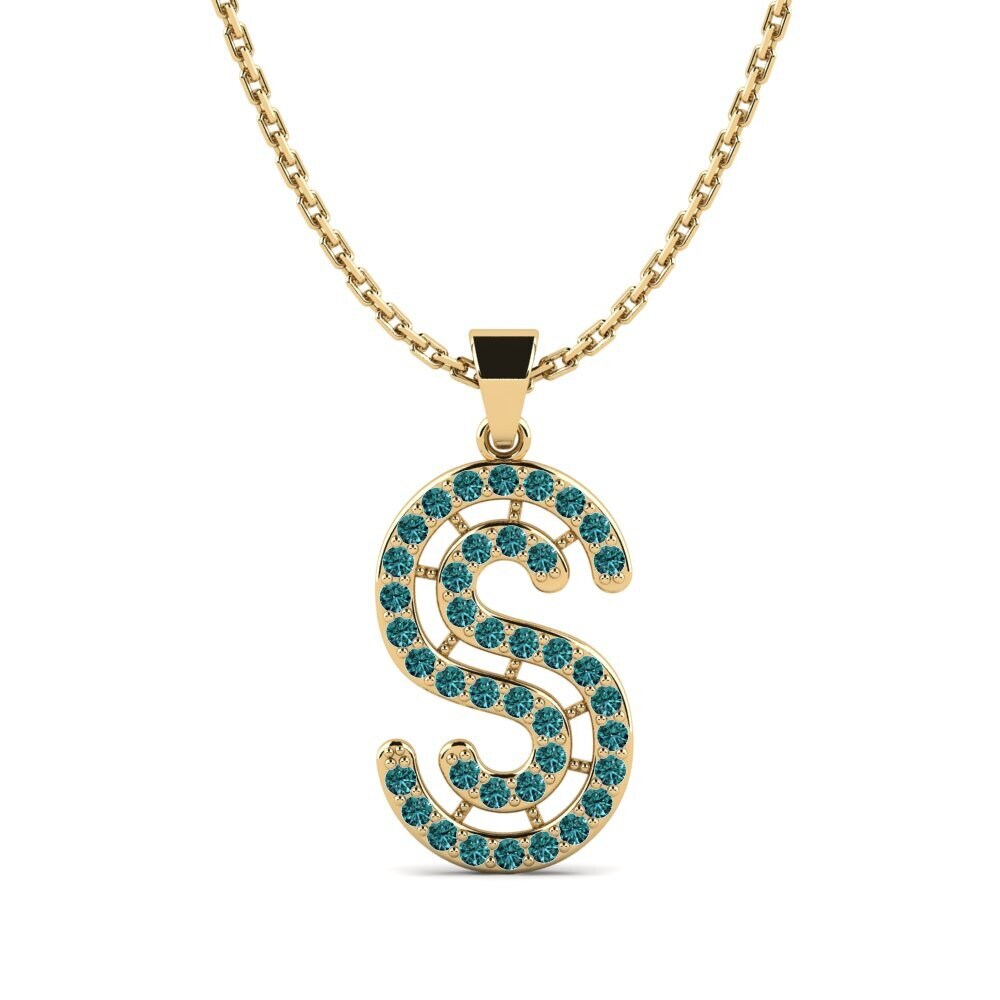 Blauer Diamant Damen anhänger Iribil - S