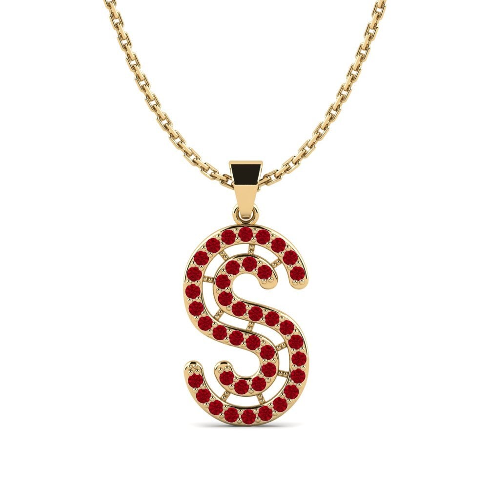 Roter Zirkonia Damen anhänger Iribil - S