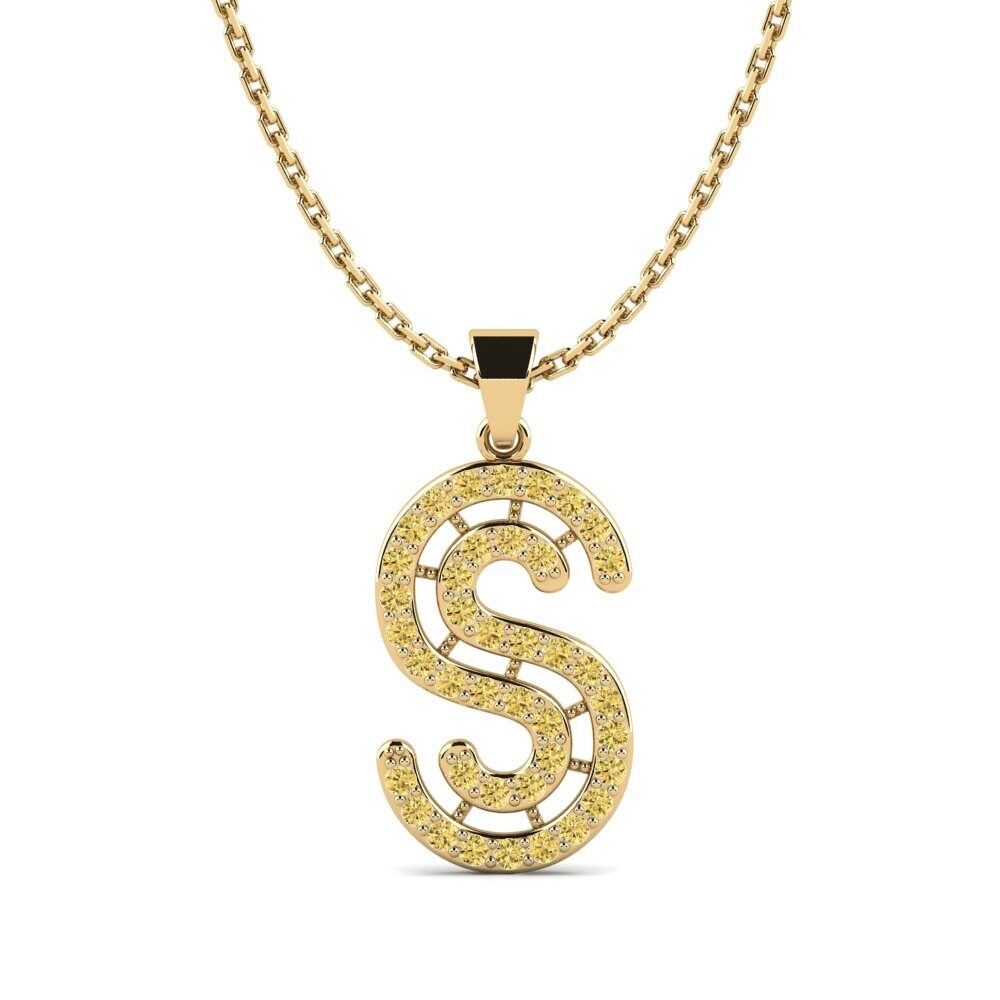 Gelber Diamant Damen anhänger Iribil - S
