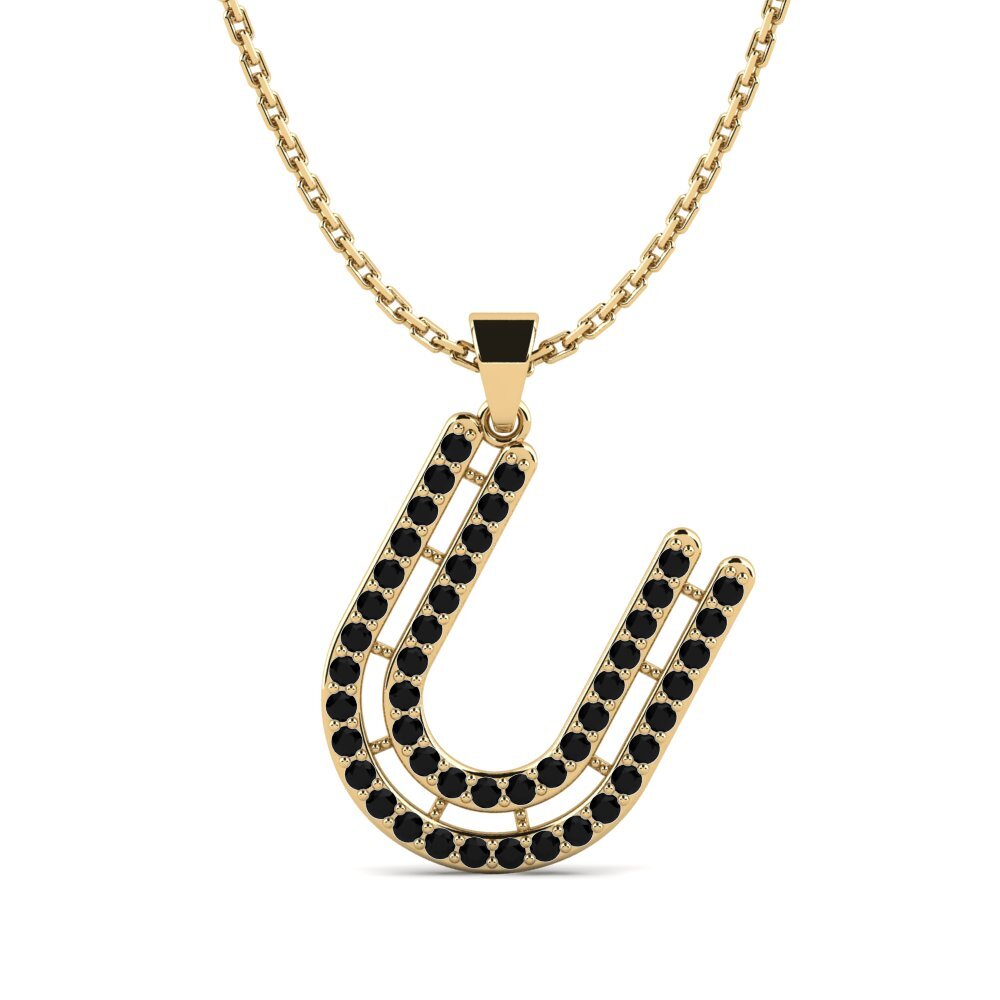 Schwarzer Onyx Damen anhänger Iribil - U