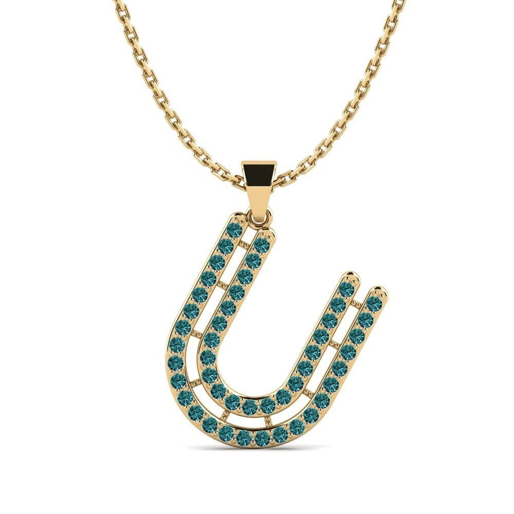 Blauer Diamant Damen anhänger Iribil - U