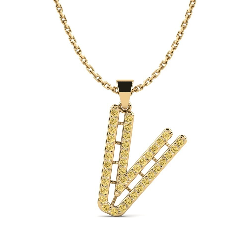 Gelber Diamant Damen anhänger Iribil - V