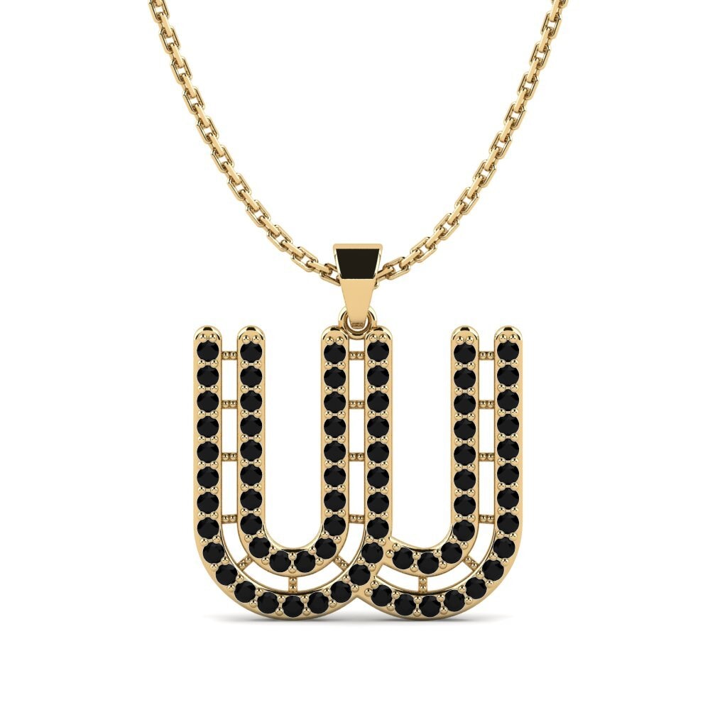 Schwarzer Diamant Damen anhänger Iribil - W