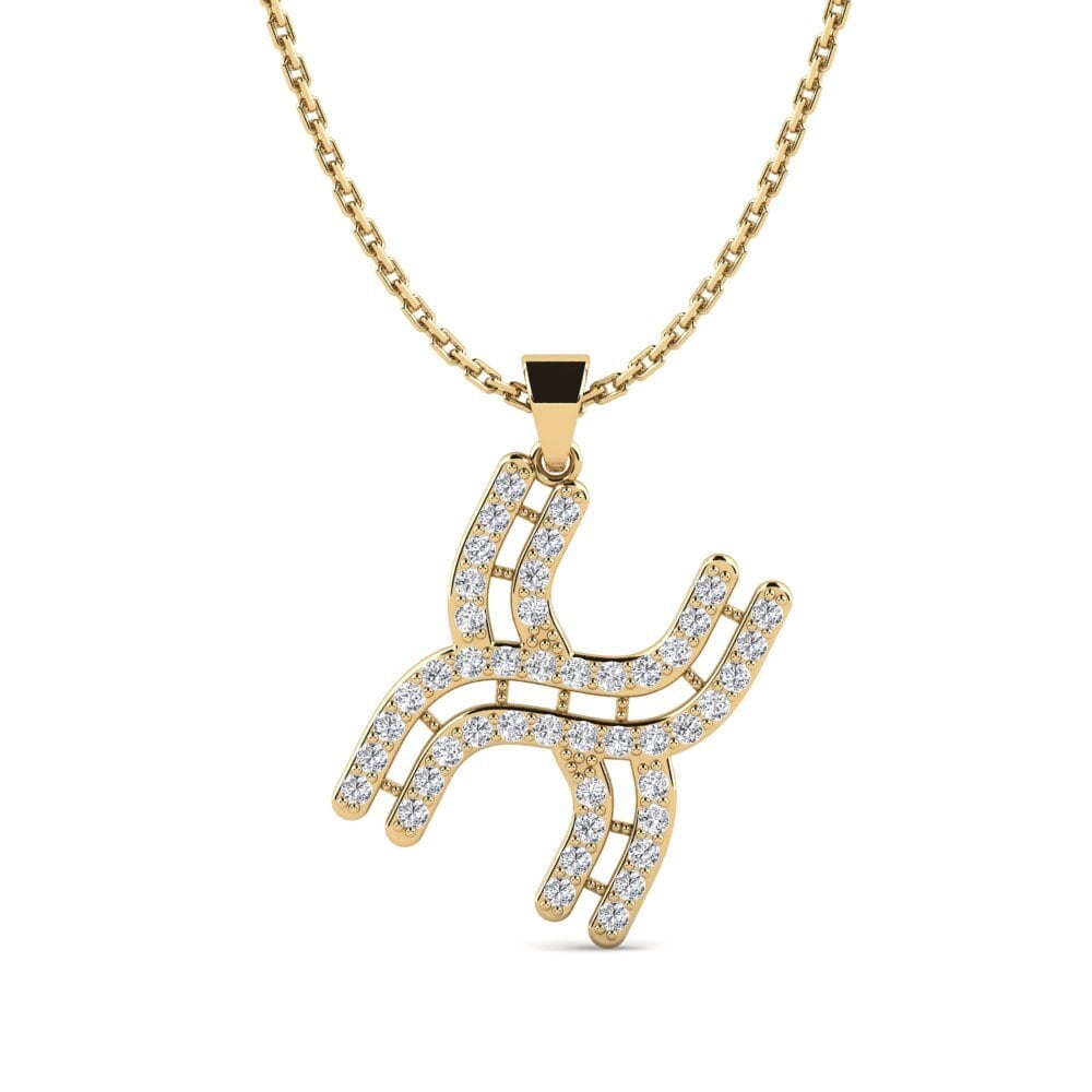 Labor-gezüchteter Diamant Damen anhänger Iribil - X
