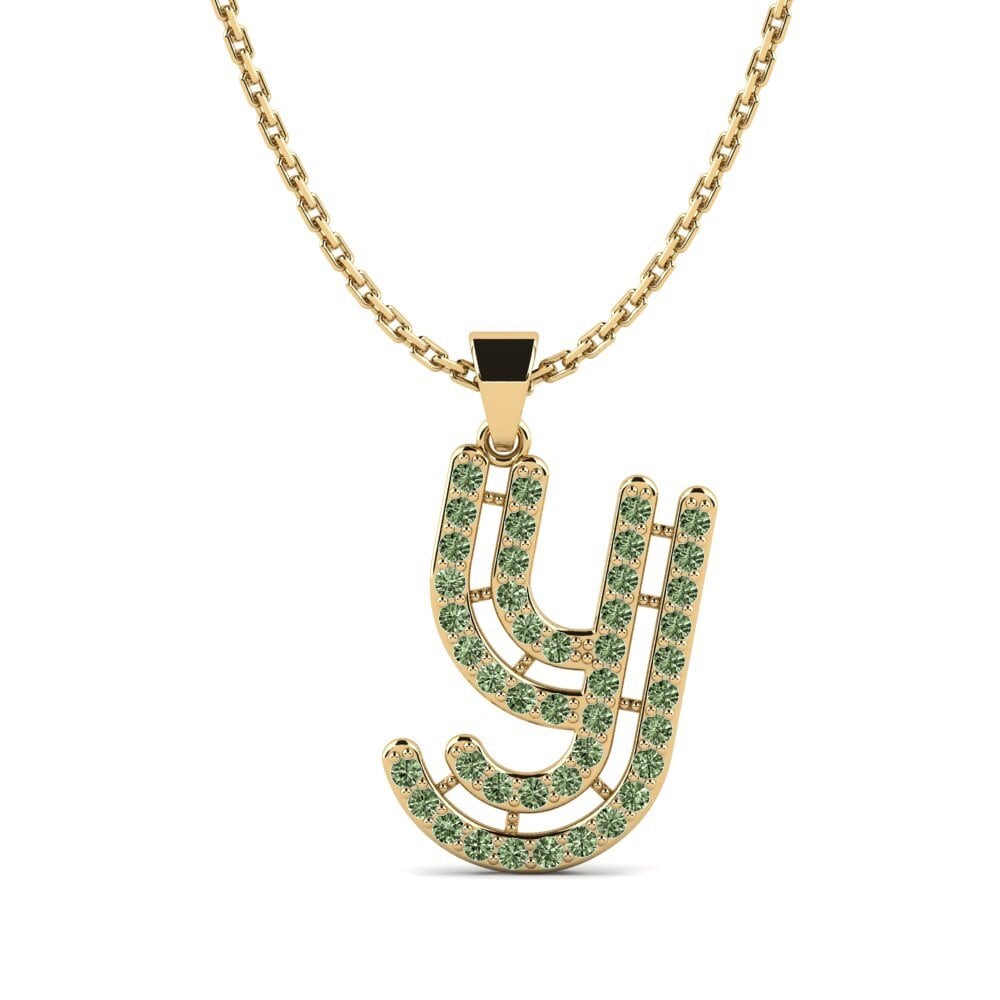 Grüner Diamant Damen anhänger Iribil - Y