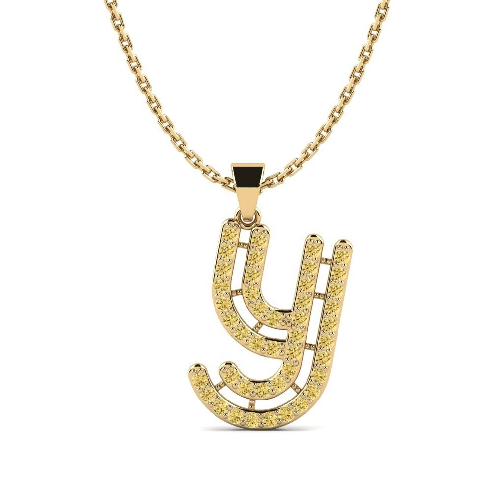 Gelber Diamant Damen anhänger Iribil - Y