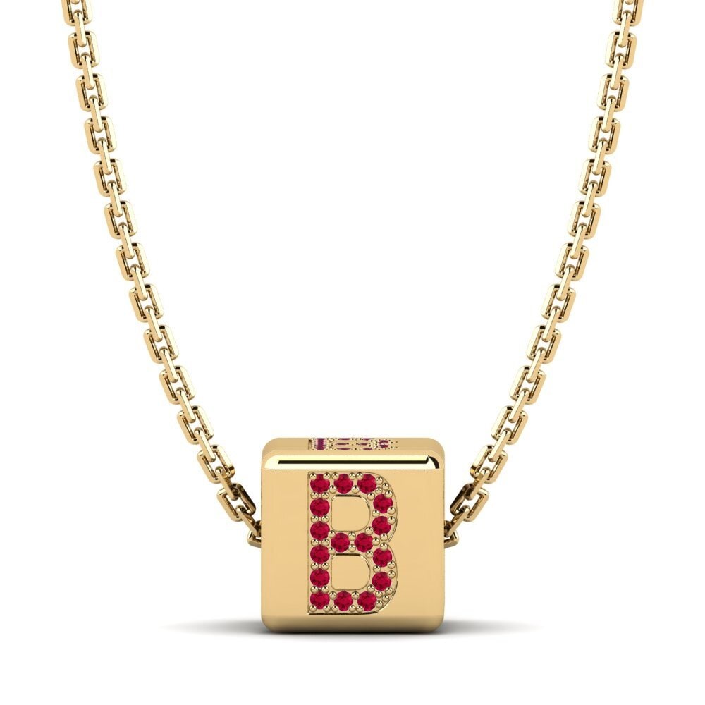 Ruby Women's Pendant Jeweorg - B