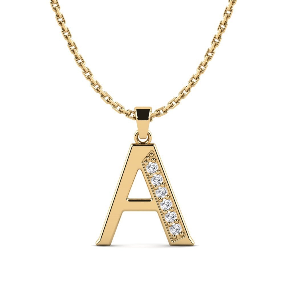 Rund Diamant Damen anhänger Lata - A