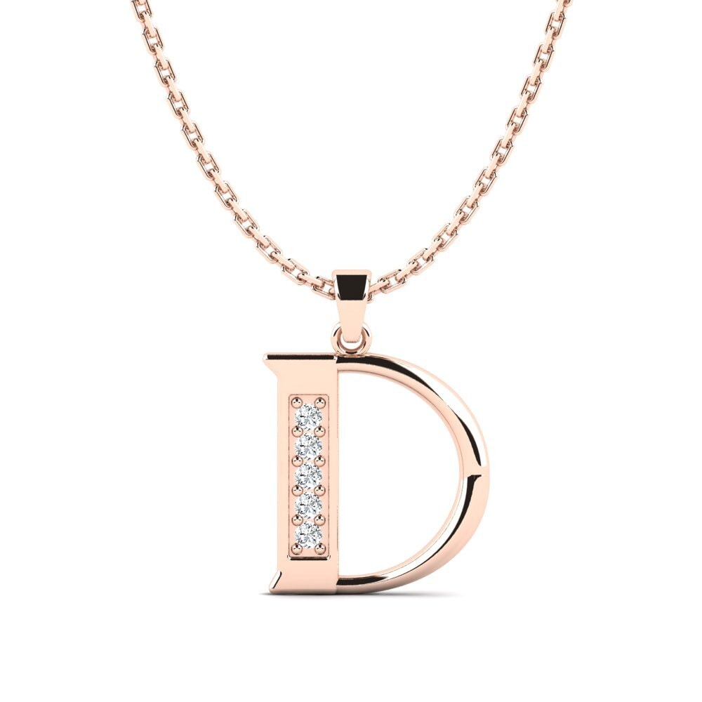 Rotgold 375 Zirkonia Damen anhänger Lata - D
