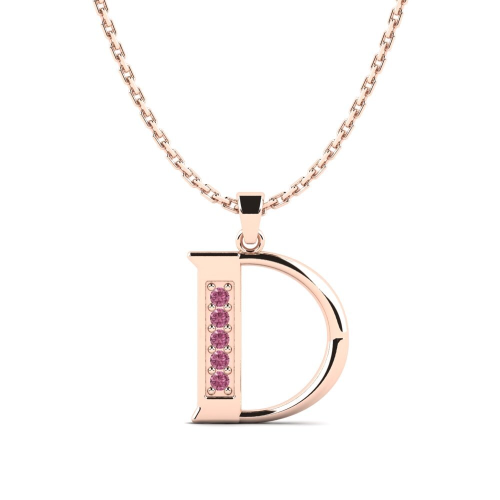 Rotgold 375 Rhodolit-Granat Damen anhänger Lata - D