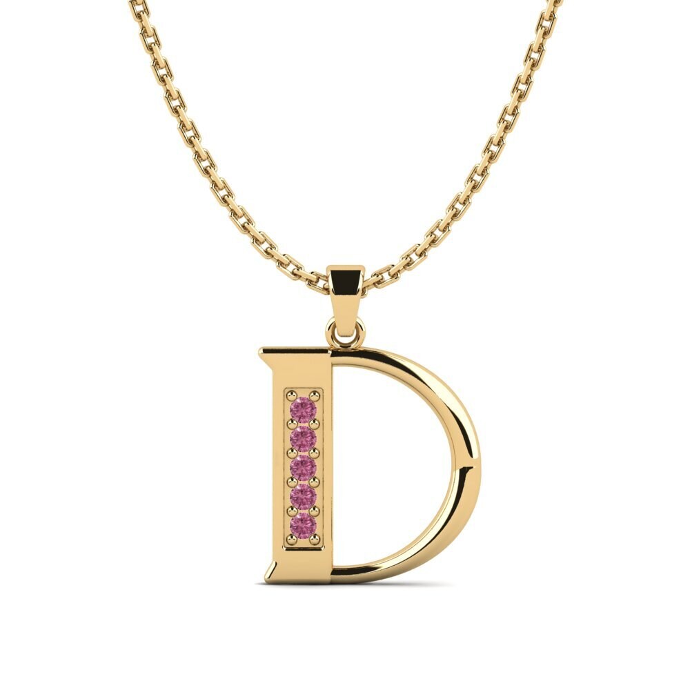 Gelbgold 750 Rhodolit-Granat Damen anhänger Lata - D