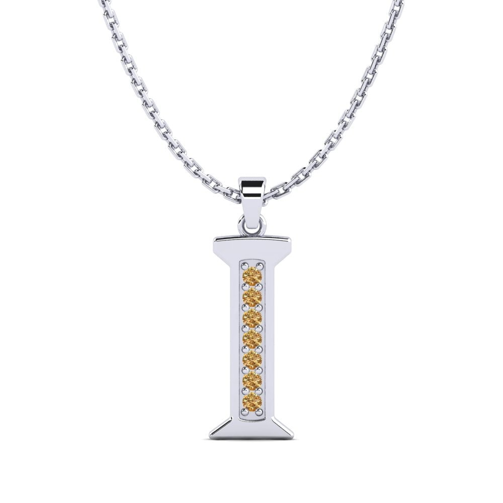 Weißgold 750 Brauner Diamant Damen anhänger Lata - I