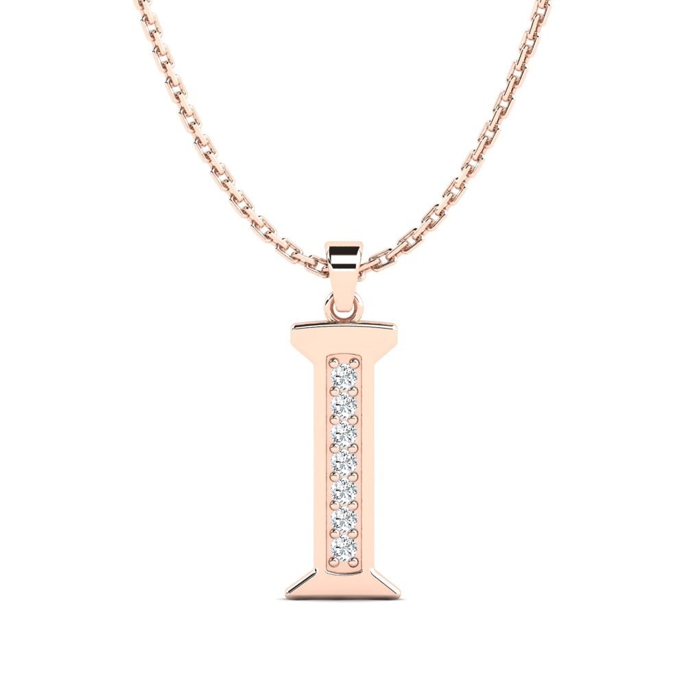 Rotgold 375 Zirkonia Damen anhänger Lata - I