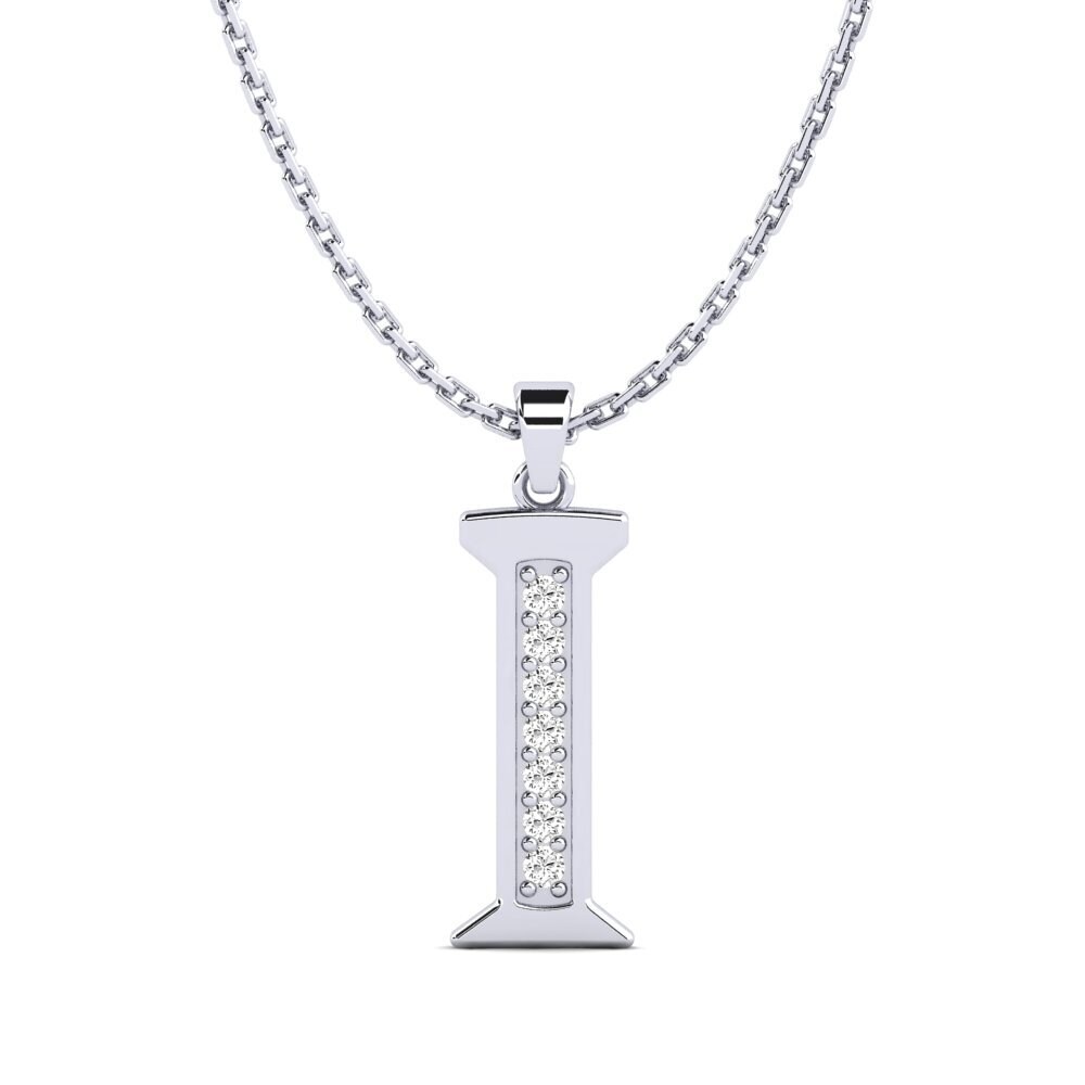 Weißgold 750 Moissanit Damen anhänger Lata - I