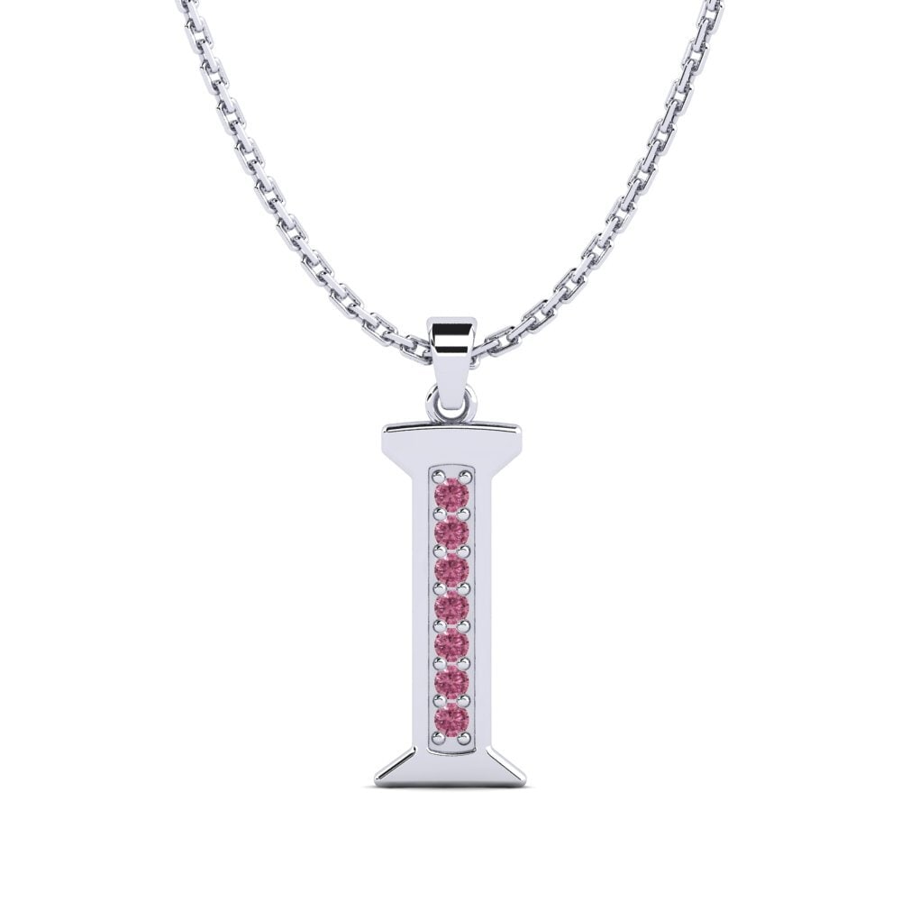 Weißgold 750 Rhodolit-Granat Damen anhänger Lata - I