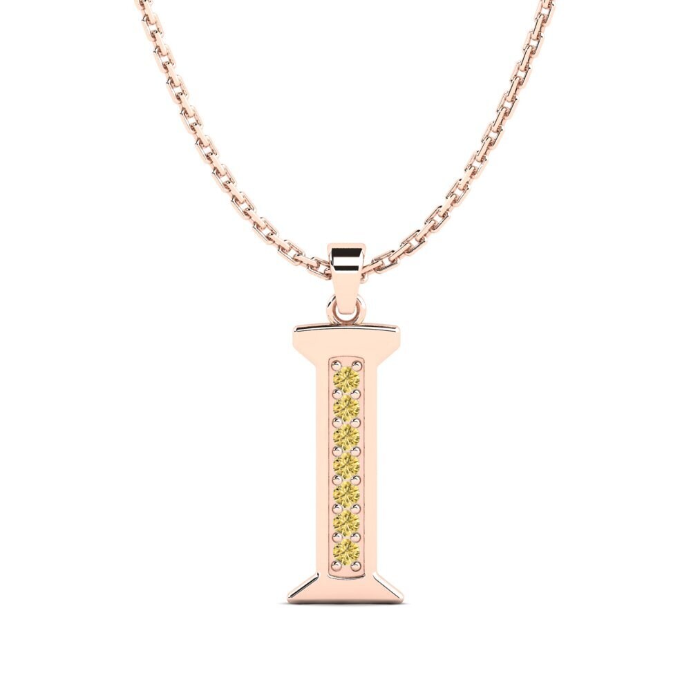 Rotgold 585 Gelber Diamant Damen anhänger Lata - I