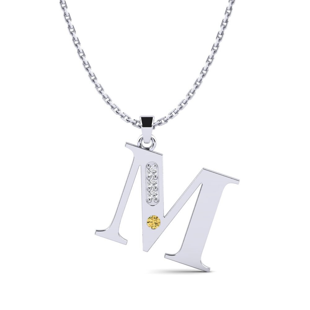 Gele Diamant Dames Hanger Psyna - M