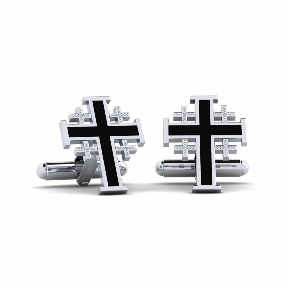 18k White Gold Cufflink Senatia