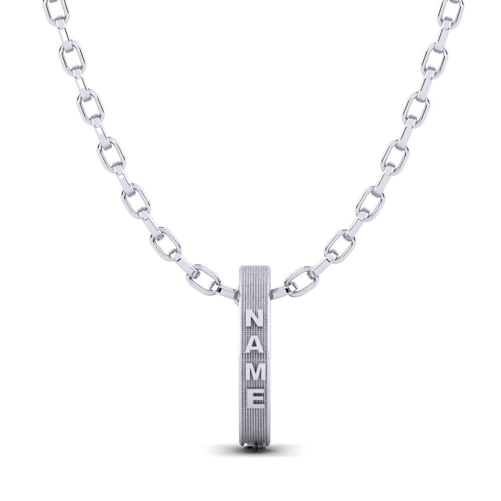 18ct White Gold Men's Pendant Affilenes