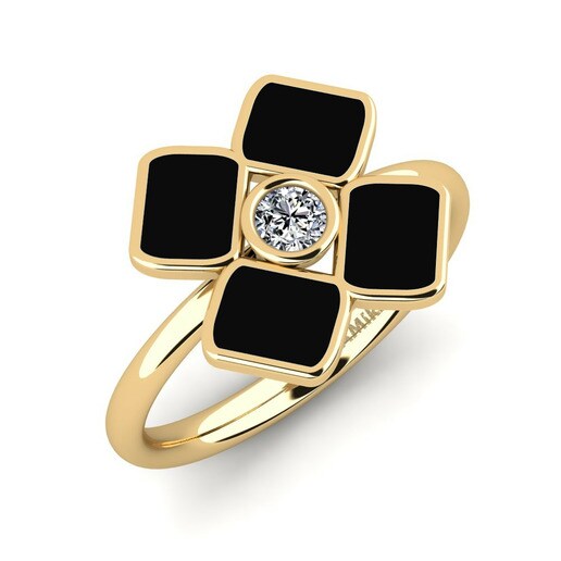 Ring Arroketo 585 Yellow Gold & Swarovski Crystal