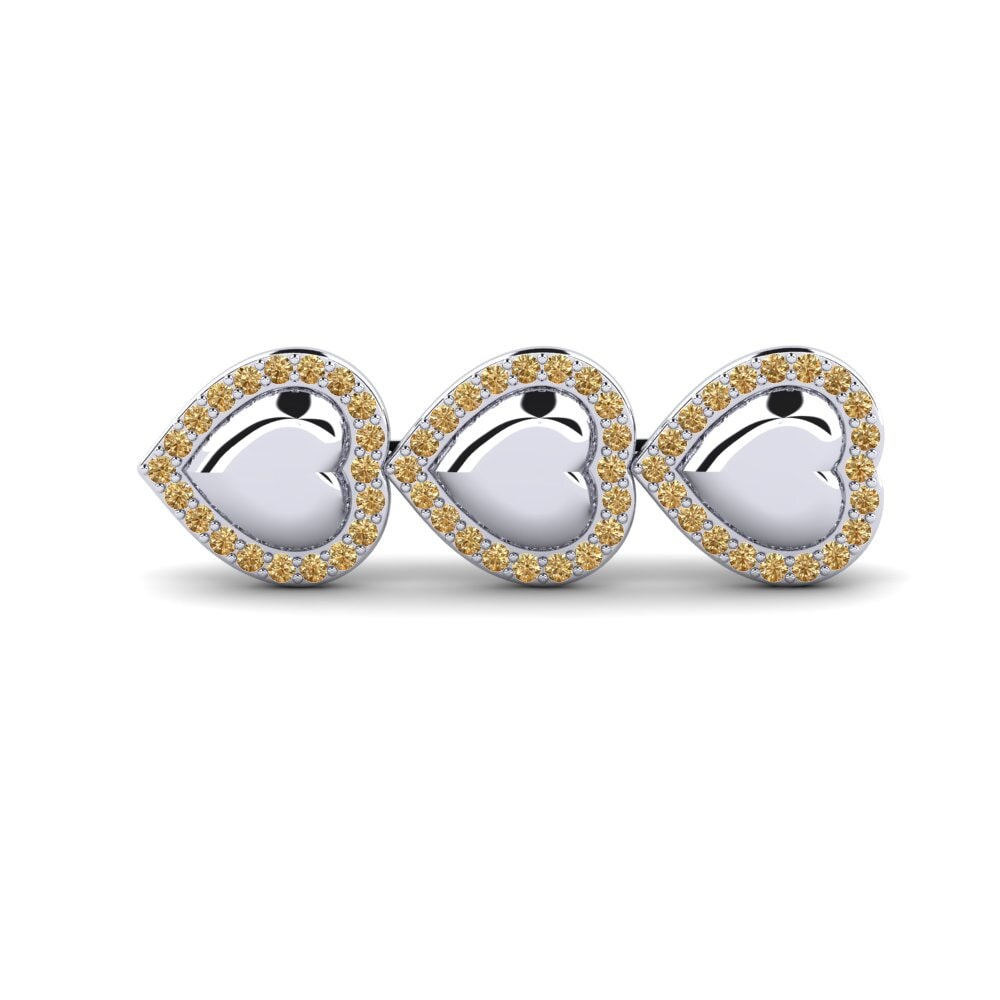 Plata 925 Diamante café Broche Buxembr