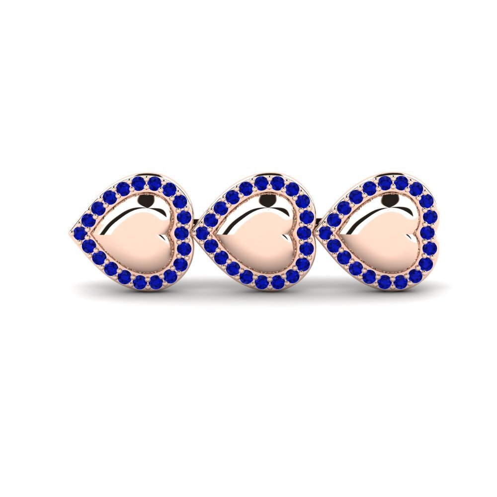 14k Oro Rosa Zafiro Broche Buxembr