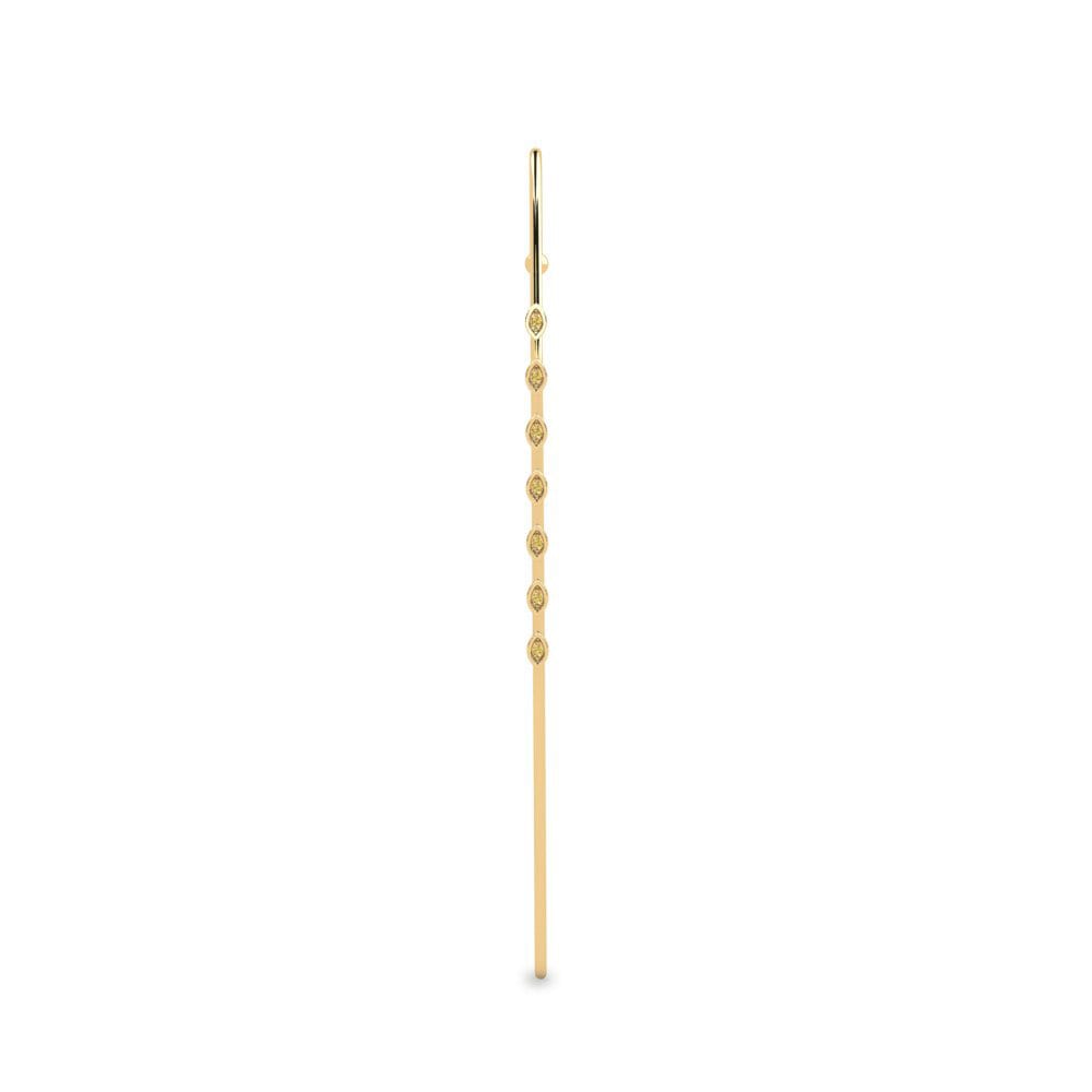 Diamante amarillo Pendientes Merroy