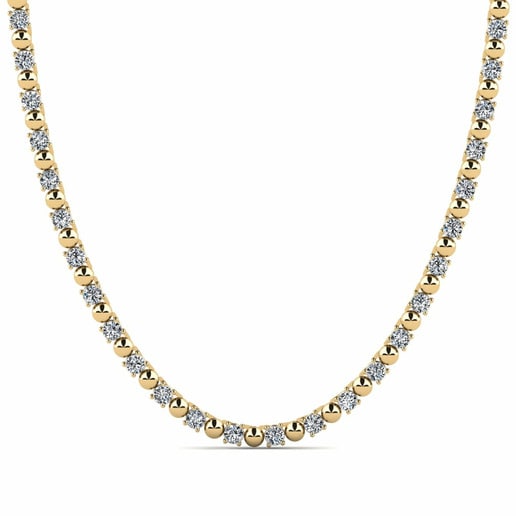 Men's Necklace Cylo 585 Yellow Gold & Swarovski Crystal