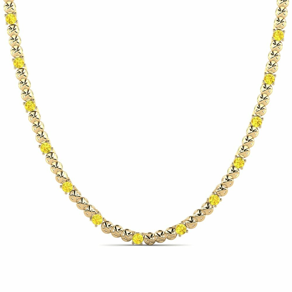 Yellow Sapphire Men's Necklace Edand