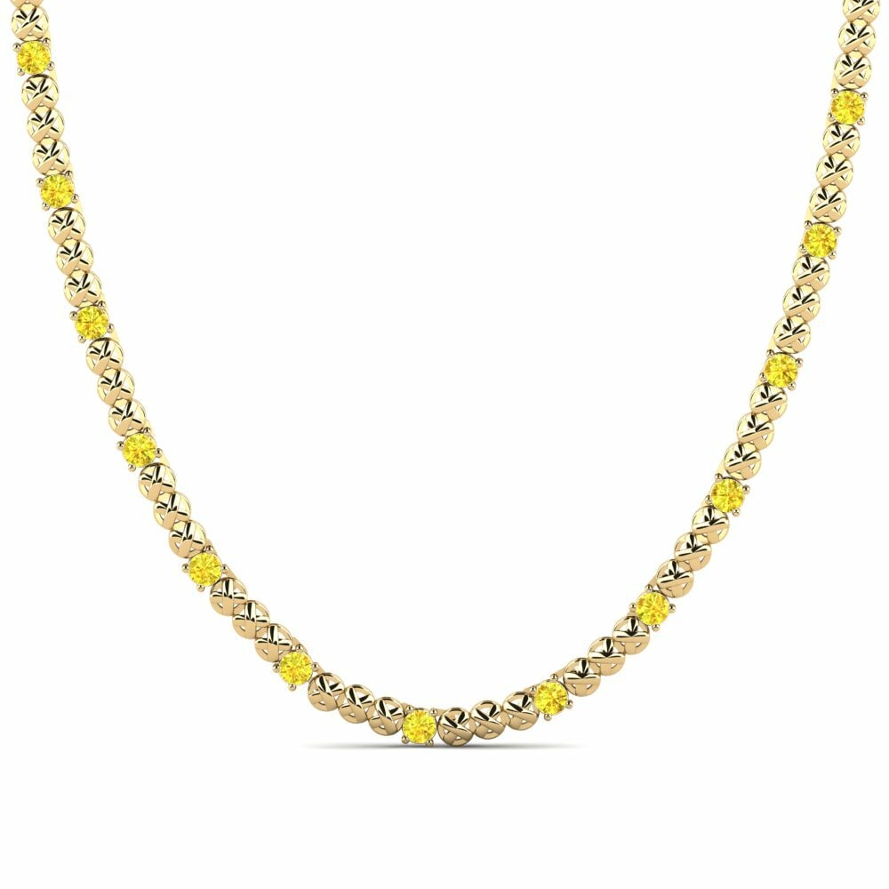 Yellow Sapphire Men's Necklace Edand