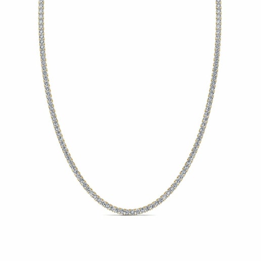 Men's Necklace Lobris - 2.50 mm 585 Yellow Gold & Swarovski Crystal