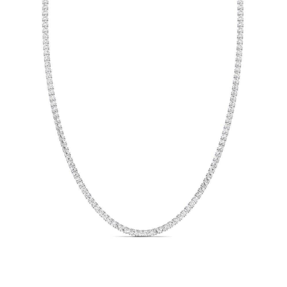 Weißgold 375 Moissanit Herren-Halskette Lobris - 2.50 mm