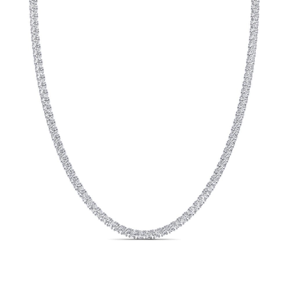 Weißgold 375 Moissanit Herren-Halskette Lobris - 3.00 mm