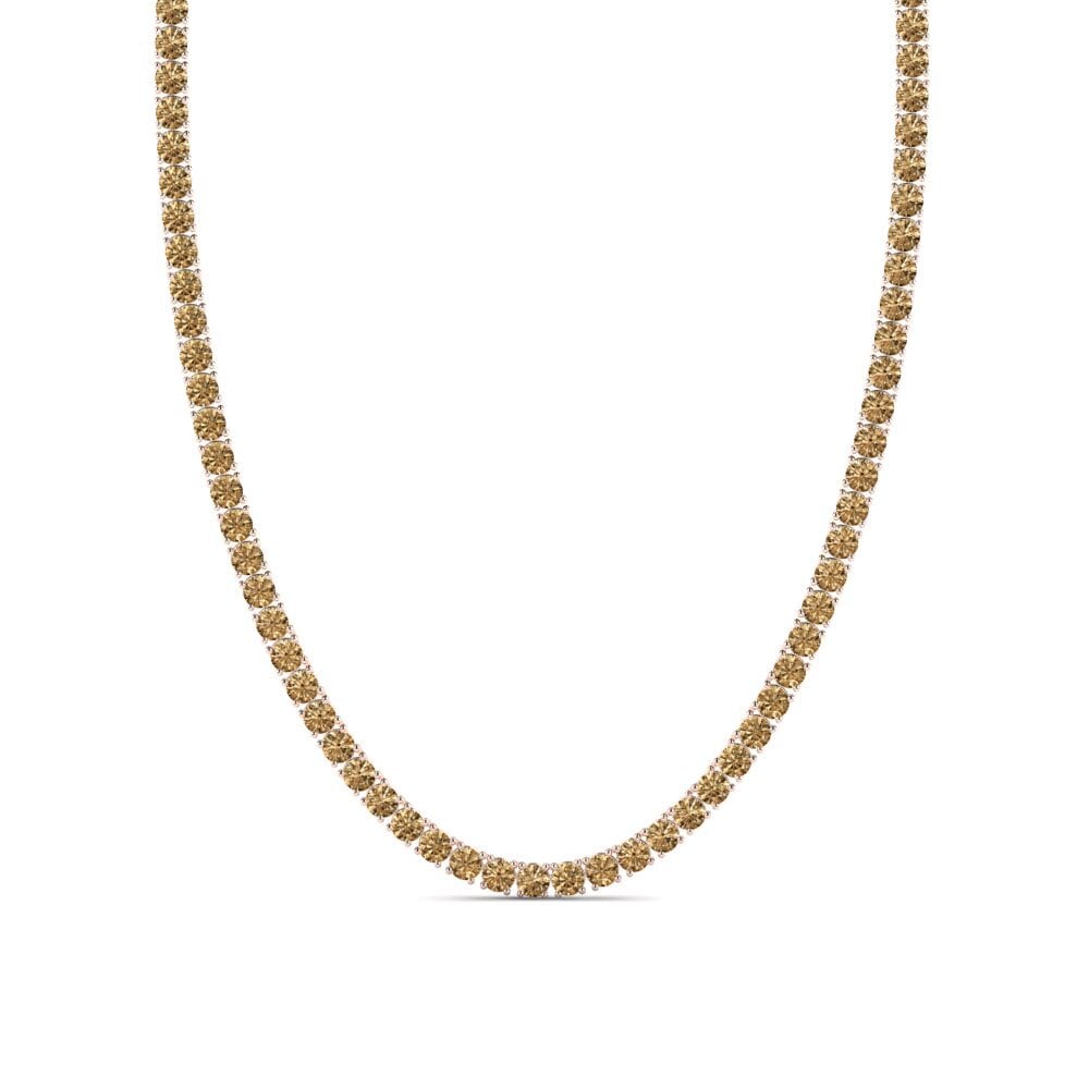 Rotgold 585 Brauner Diamant Herren-Halskette Lobris - 4.00 mm