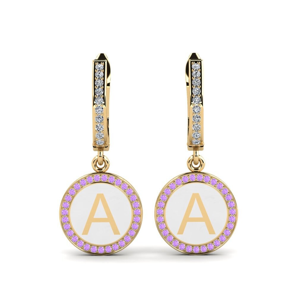 Amethyst Women's Earring Elmolt - A