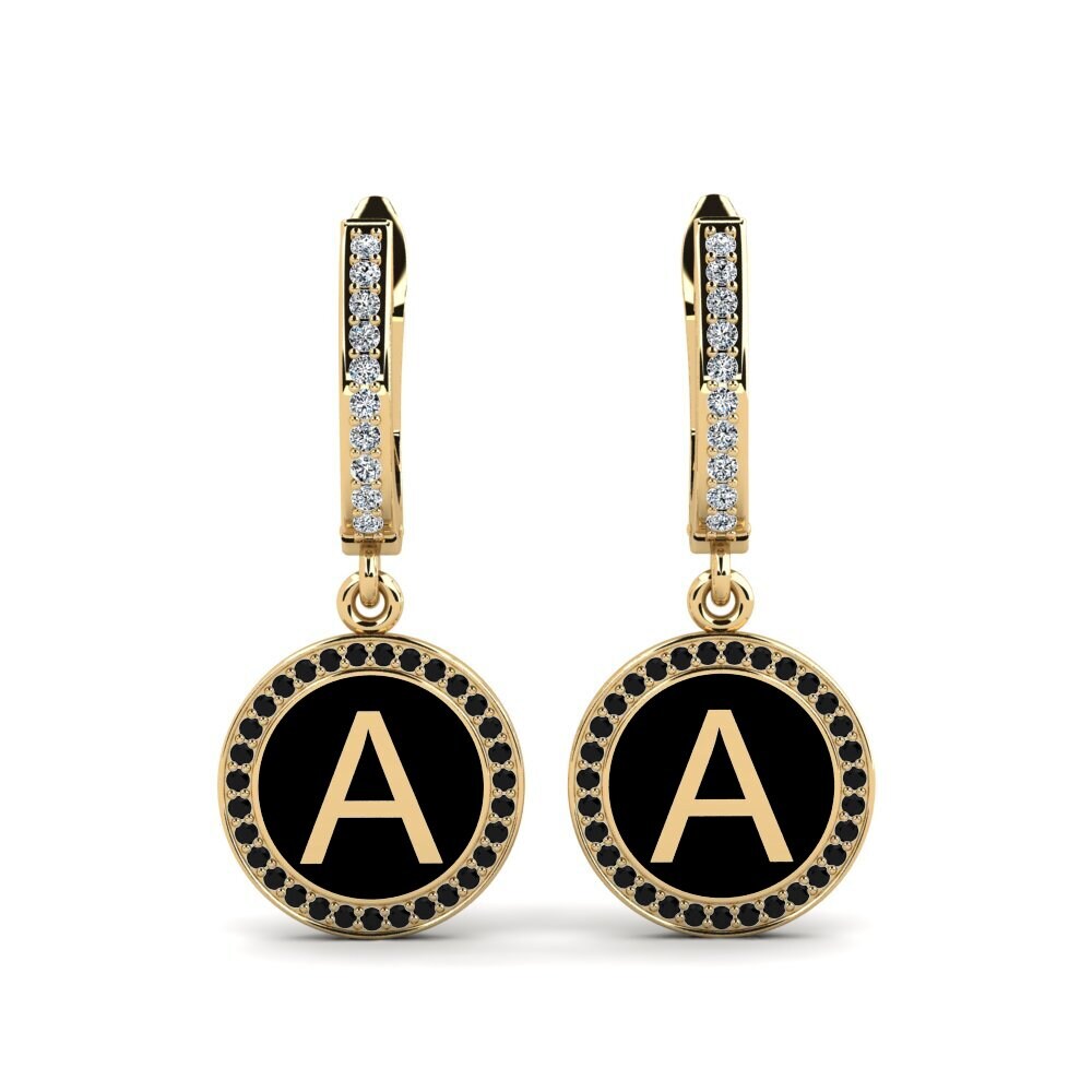 Black Onyx Women's Earring Elmolt - A